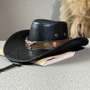 Cowboy revnet oksehovede retro ridderhat