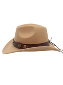 Western cowboyhat med oksehoved-dekoration
