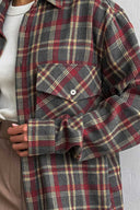 Camicia Vintage Sciolta a Quadri Casual