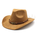 Ruskind krøllet skygge western cowboyhat