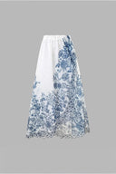 Conjunto de traje de baño de una pieza con moño floral
