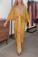 Abito stampato stile kimono