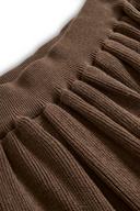 Dame mode rund hals strikket sweater nederdel sæt