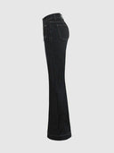 Stylische High-Waisted Patchwork Flared Jeans
