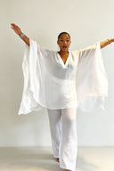 Conjunto de túnica extragrande y pantalón
