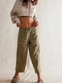 Komfortable boyfriend-jeans med elastik i taljen