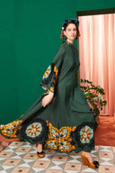 Magnifico printet maxi-kjole - grøn