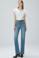 Französische Pommesweite Slim-Jeans