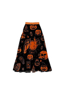 Bikinisæt med Halloween græskar- og kranieprint