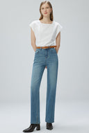 Französische Pommesweite Slim-Jeans