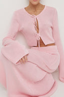 Set tricotat roz French Y2K Girl