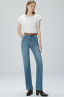 Französische Pommesweite Slim-Jeans