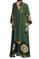 Magnifico printet maxi-kjole - grøn