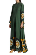 Magnifico printet maxi-kjole - grøn
