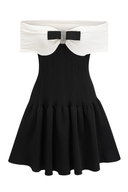 Chanel Style One Shoulder Kort Kjole