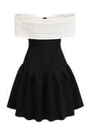 Chanel Style One Shoulder Kort Kjole