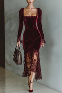 Abito lungo in pizzo Velvet Sweetheart