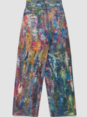 Jeans mit mehrfarbigem Maler-Print