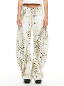 Lockere Jeans mit Hufeisen-Print