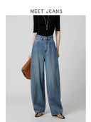 Designer-Jeans mit hoher Taille und Bogenform