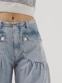 Justerbare bukseben med drapering