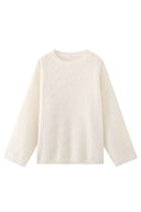 Strikket Crew Neck Casual Sweater