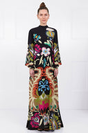 Abito Maxi Magnifico Pavone Multicolore
