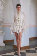 Zelinfell Rüschen Mini-Kleid