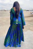 Vestido maxi plisado Ola Tropical
