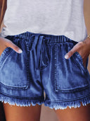 Jeansshorts mit elastischem Bund, lässig