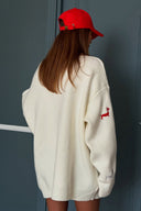 Cardigan a maglia con scollo a V e motivo bassotto