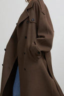 Veste en laine classique à col cranté