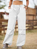 Pantaloni jogger cargo cu șnur, stil vintage urban