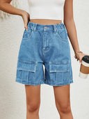 Pantaloncini Utility Elasticizzati Lavati