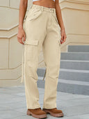 Pantaloni Utility in Denim con Nastro Lavato