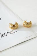 Cercei de designer placate cu aur 18k