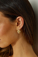 Cercei de designer placate cu aur 18k