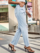 Pantaloni di Jeans Strappati alla Moda per Donna