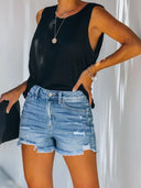 Stylische Ripped Jeansshorts