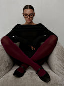 Minimalistisches Cremefarbenes Strick-Layering-Set