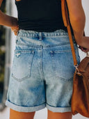 Nye Stilfulde Slidte Denim Shorts