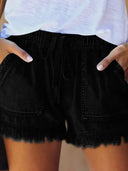 Elastisk Talje Slim Fit Denim Hotpants
