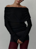 Minimalistisches Cremefarbenes Strick-Layering-Set