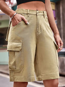 Shorts di jeans alla moda con vita elastica
