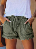 Elastisk Talje Slim Fit Denim Hotpants