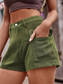 Pantaloncini cargo in denim stile americano