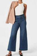 Forlængende højtaljede microflare jeans