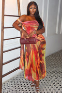 Strandprint Flydende Maxi-kjole