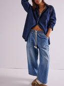 Utility straight jeans med lommer