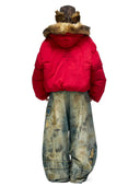 Plato-Farvede Broderede Scimitar Jeans